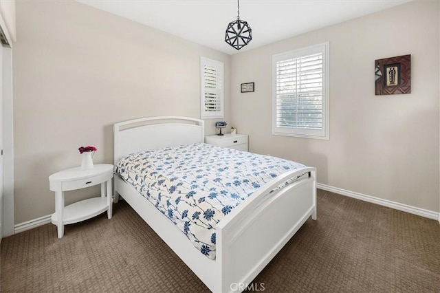 view of carpeted bedroom