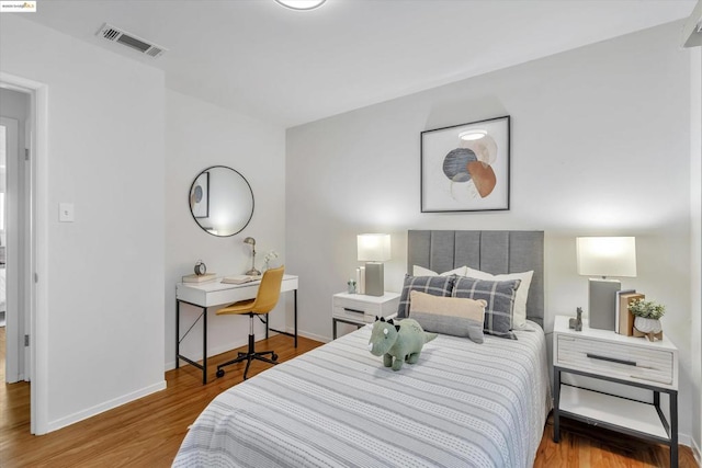 bedroom featuring light hardwood / wood-style flooring