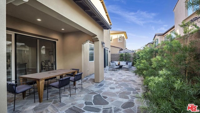 view of patio / terrace with an outdoor hangout area