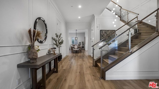 entryway featuring hardwood / wood-style floors