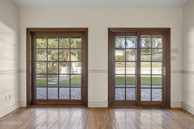 entryway with light wood-type flooring