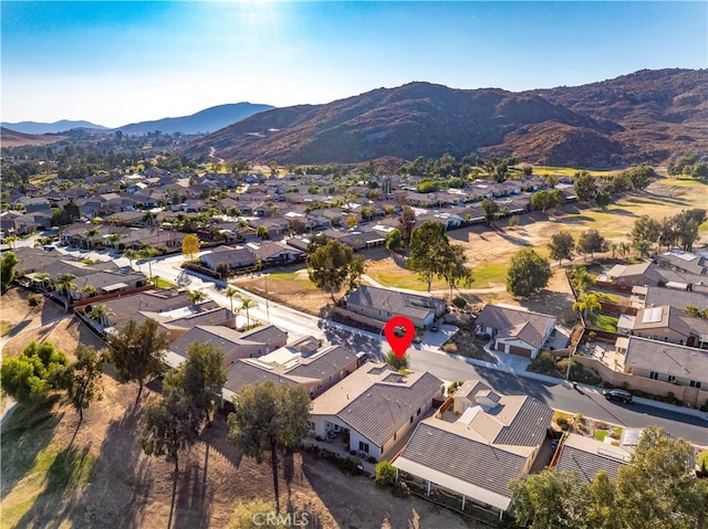 aerial view featuring a mountain view