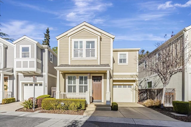 view of front of house featuring a garage