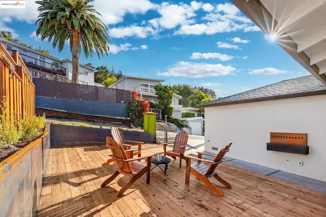 view of wooden terrace