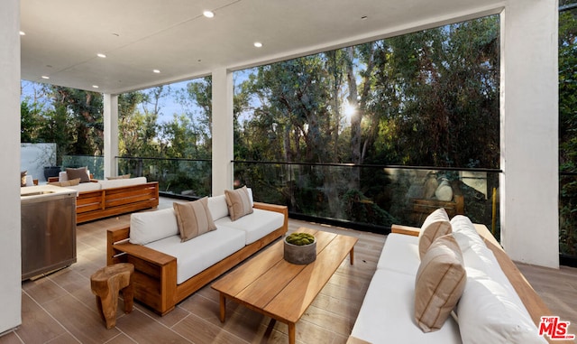 view of sunroom / solarium