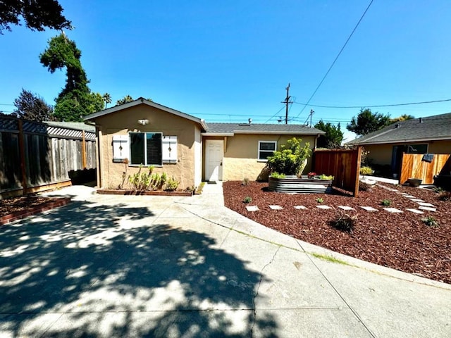 view of single story home