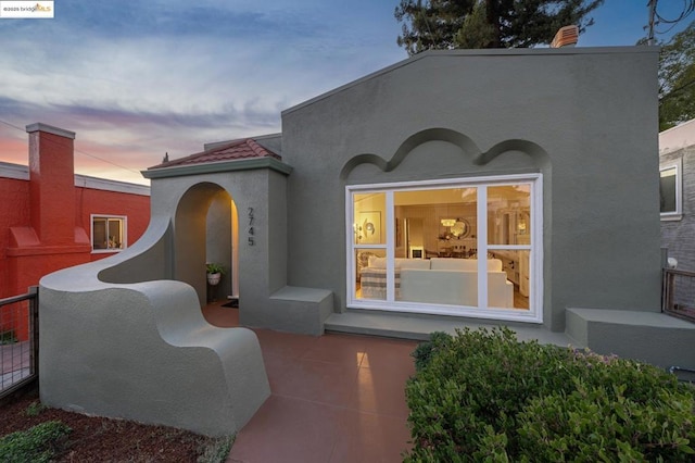 exterior space with a patio