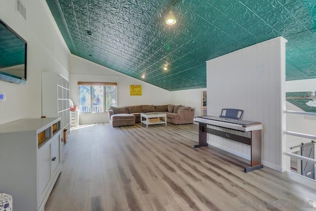 living room featuring light hardwood / wood-style floors