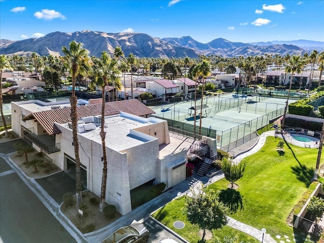 bird's eye view featuring a mountain view