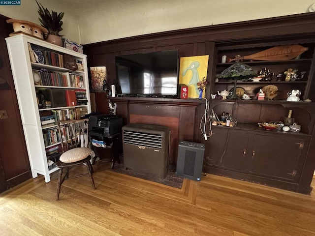 interior space with light hardwood / wood-style floors