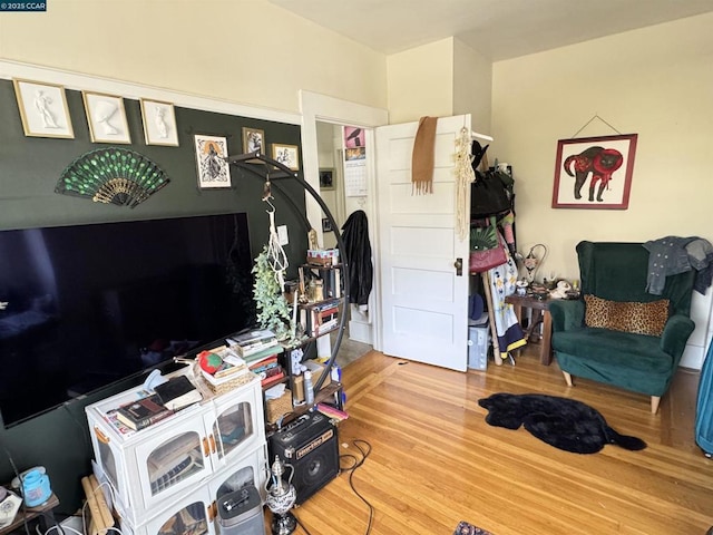 interior space featuring wood-type flooring