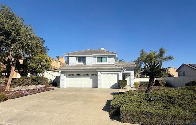 front facade featuring a garage