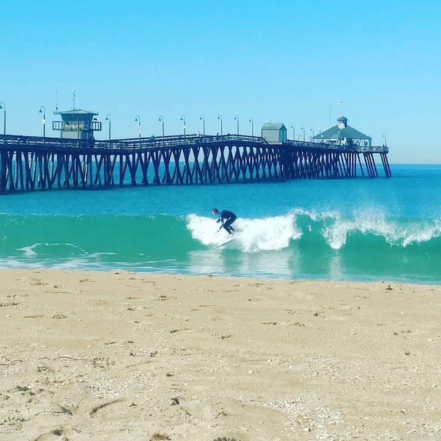 water view featuring a beach view