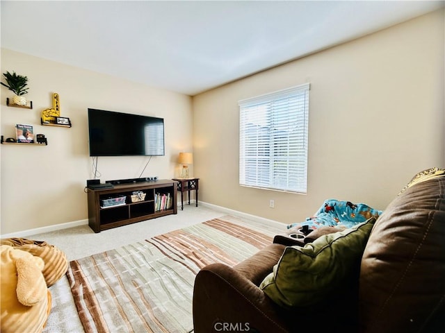 view of carpeted living room