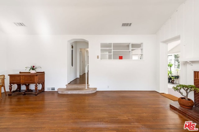 interior space featuring dark hardwood / wood-style flooring