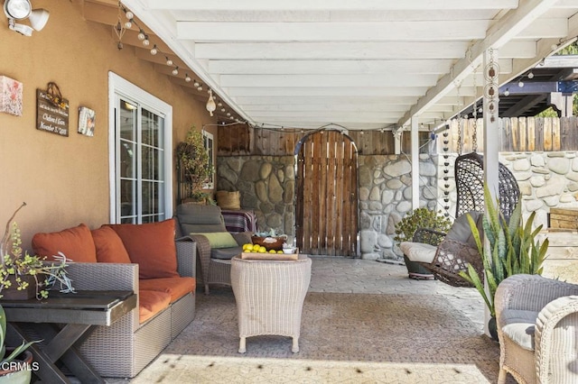 view of patio / terrace featuring outdoor lounge area