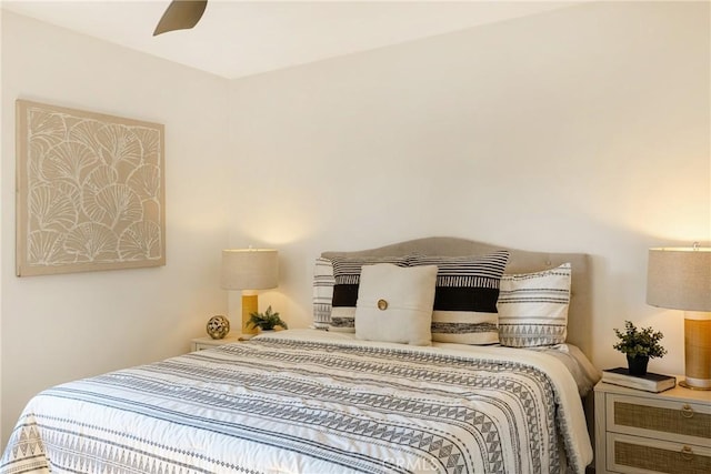 bedroom with a ceiling fan