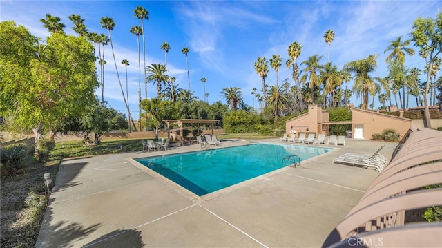 view of pool with a patio area