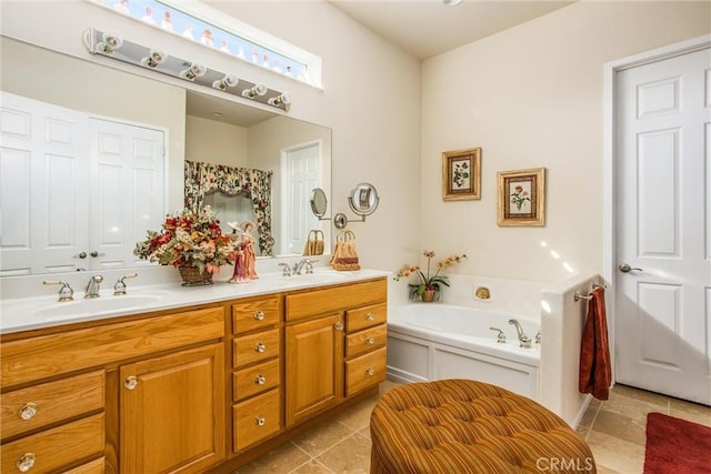 bathroom featuring a bathtub and vanity