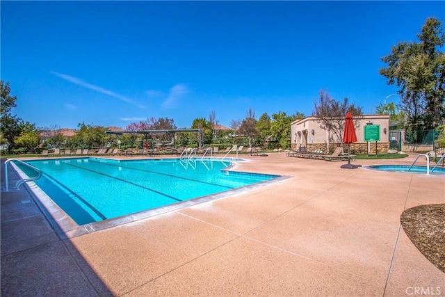 view of pool with a patio