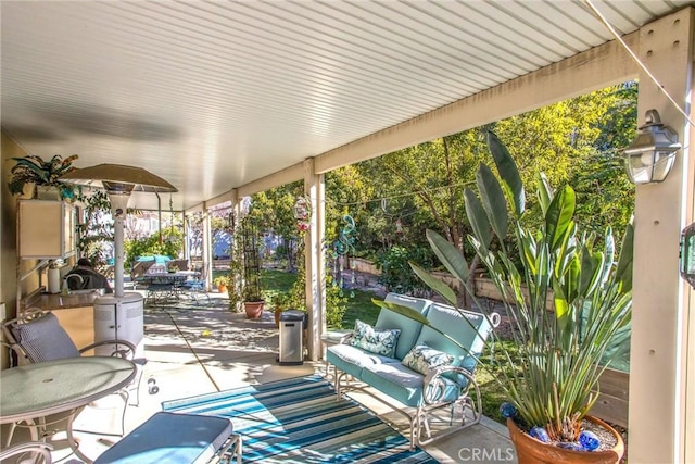 view of patio / terrace with an outdoor hangout area