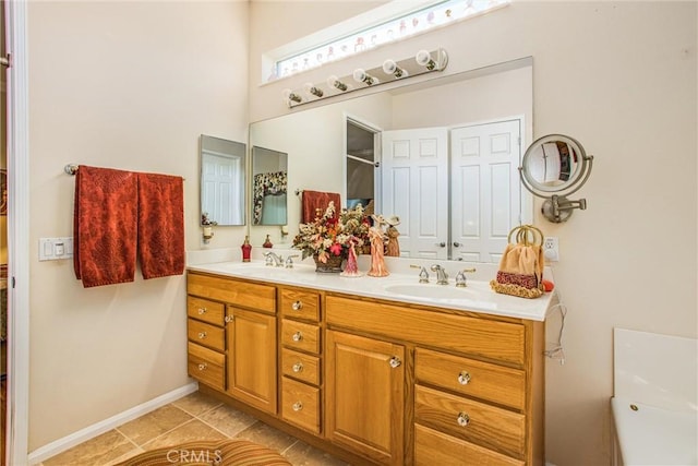 bathroom with vanity