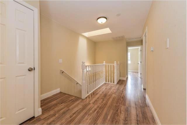 hall featuring dark hardwood / wood-style flooring