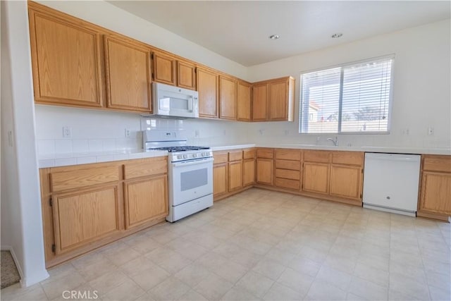 kitchen with white appliances