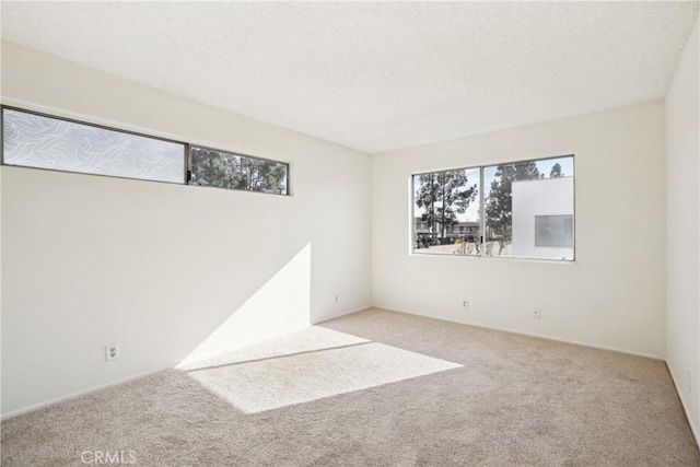 unfurnished room with light colored carpet