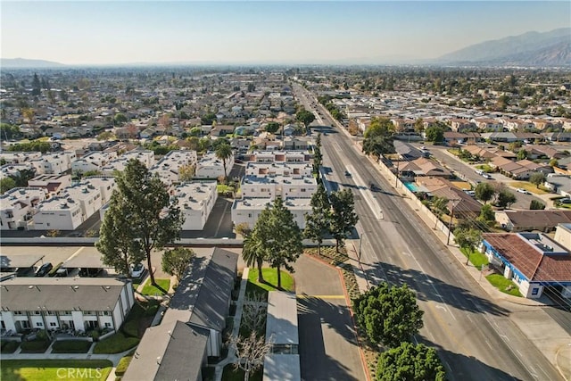 bird's eye view featuring a mountain view