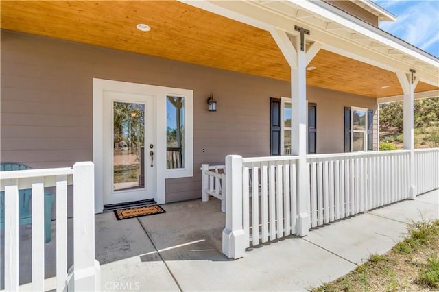 view of doorway to property