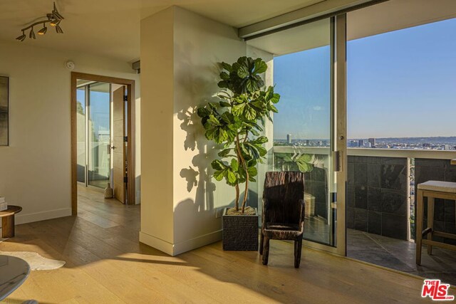 interior space with light wood-type flooring