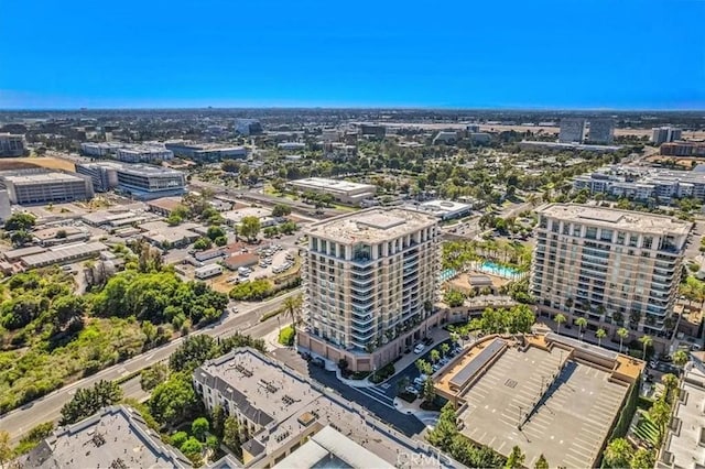 aerial view featuring a city view