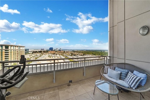balcony featuring a view of city