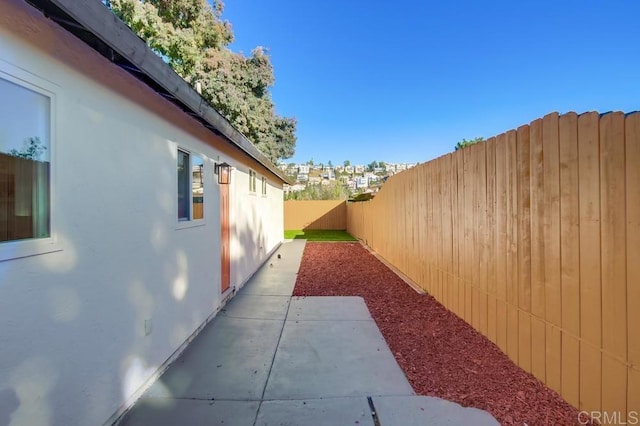 view of home's exterior with a patio area