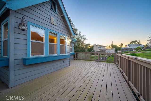 view of deck at dusk