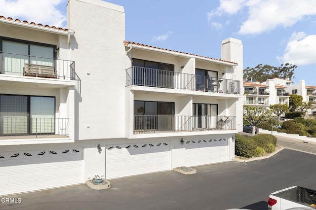 view of property with a garage