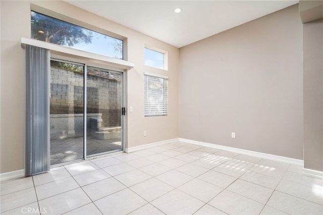 view of tiled empty room