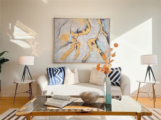 3810 Wilshire Blvd Unit 2010, Los Angeles, CA 90010 - living area with wood finished floors