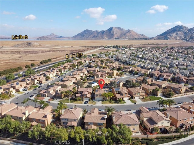 aerial view featuring a mountain view