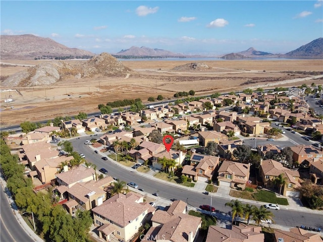 bird's eye view featuring a mountain view