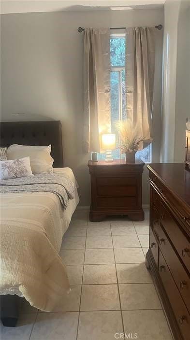 view of tiled bedroom