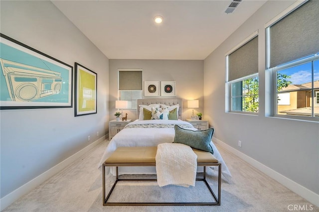 view of carpeted bedroom