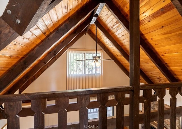 view of unfinished attic