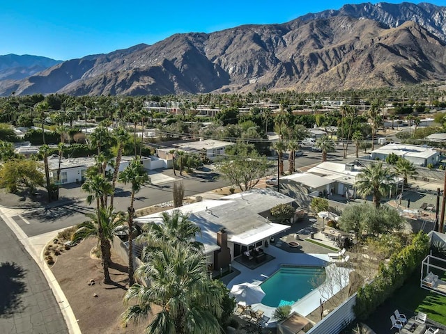 exterior space featuring a mountain view