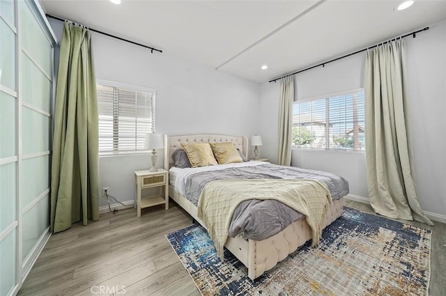 bedroom featuring hardwood / wood-style floors