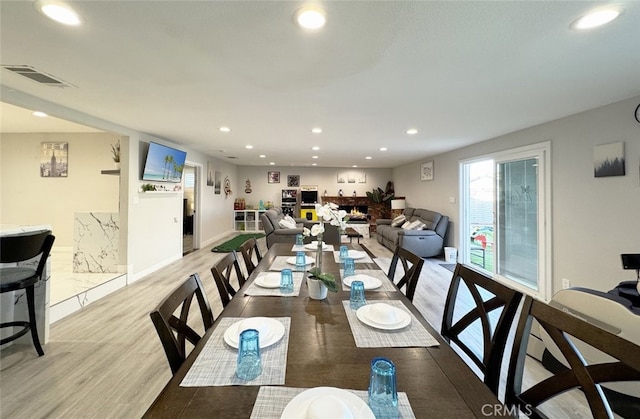 dining room featuring hardwood / wood-style floors