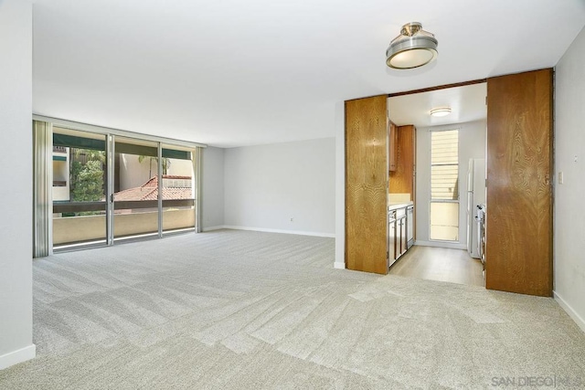 carpeted empty room featuring a wealth of natural light