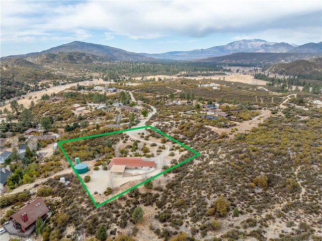 aerial view featuring a mountain view