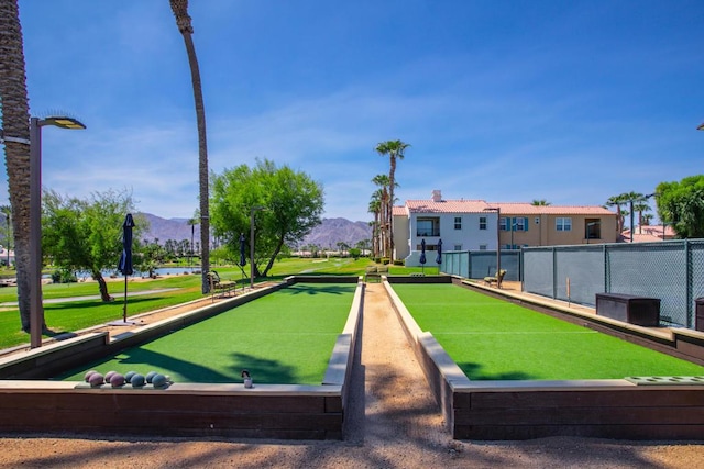 view of property's community featuring a mountain view